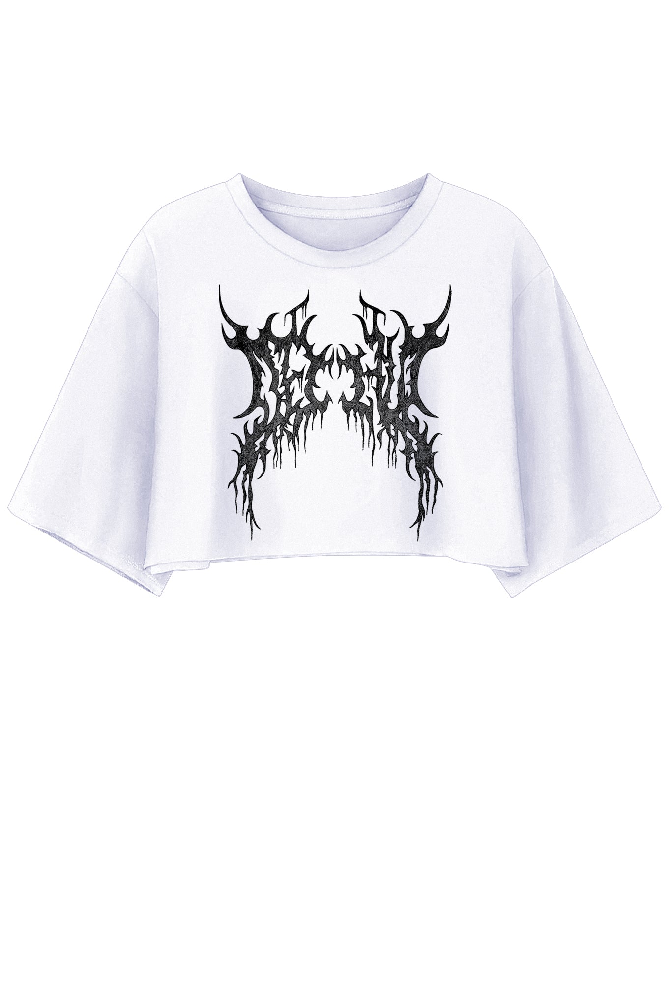 FALLEN WHITE CROP-TOP