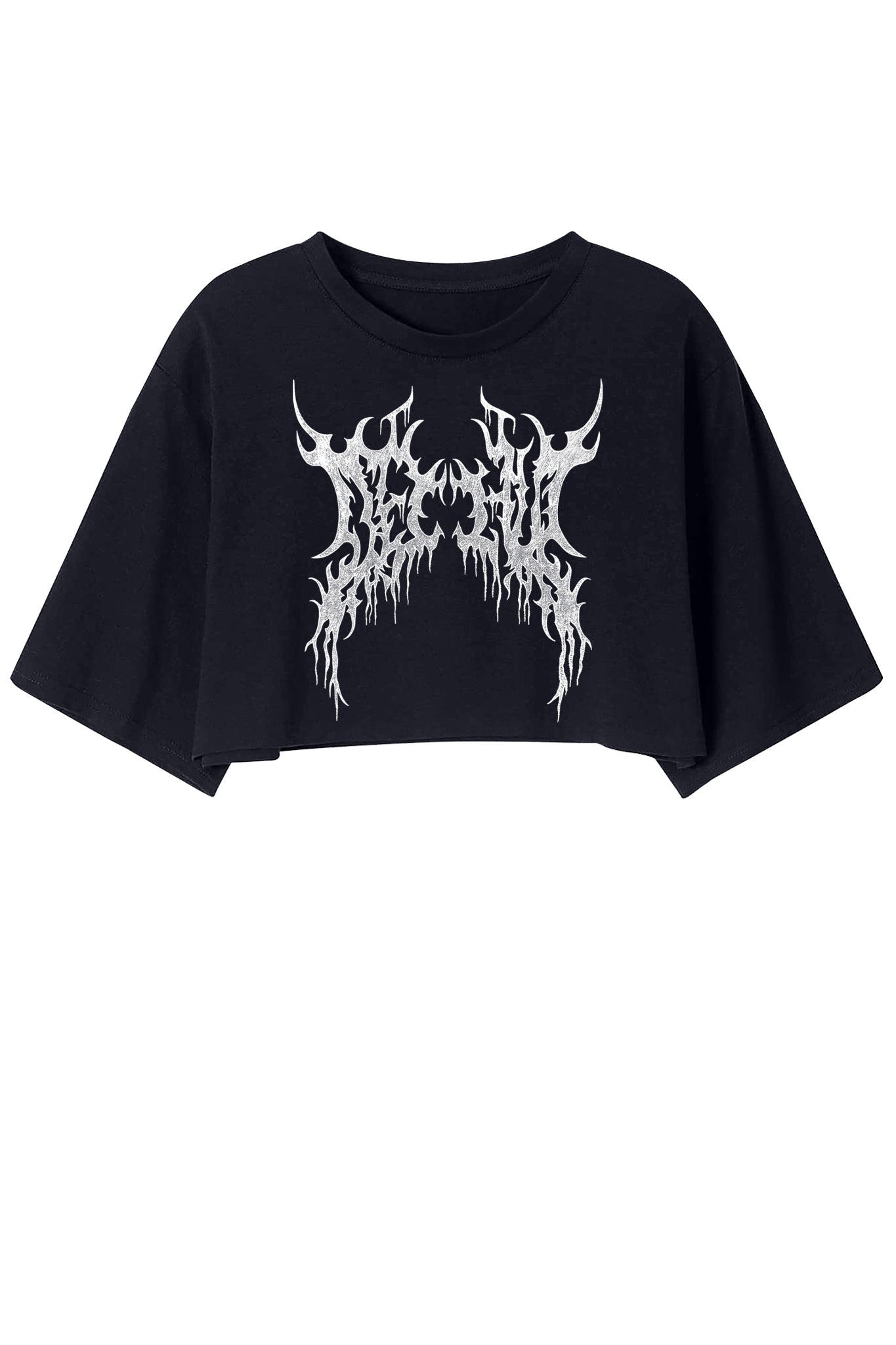 FALLEN BLACK CROP-TOP
