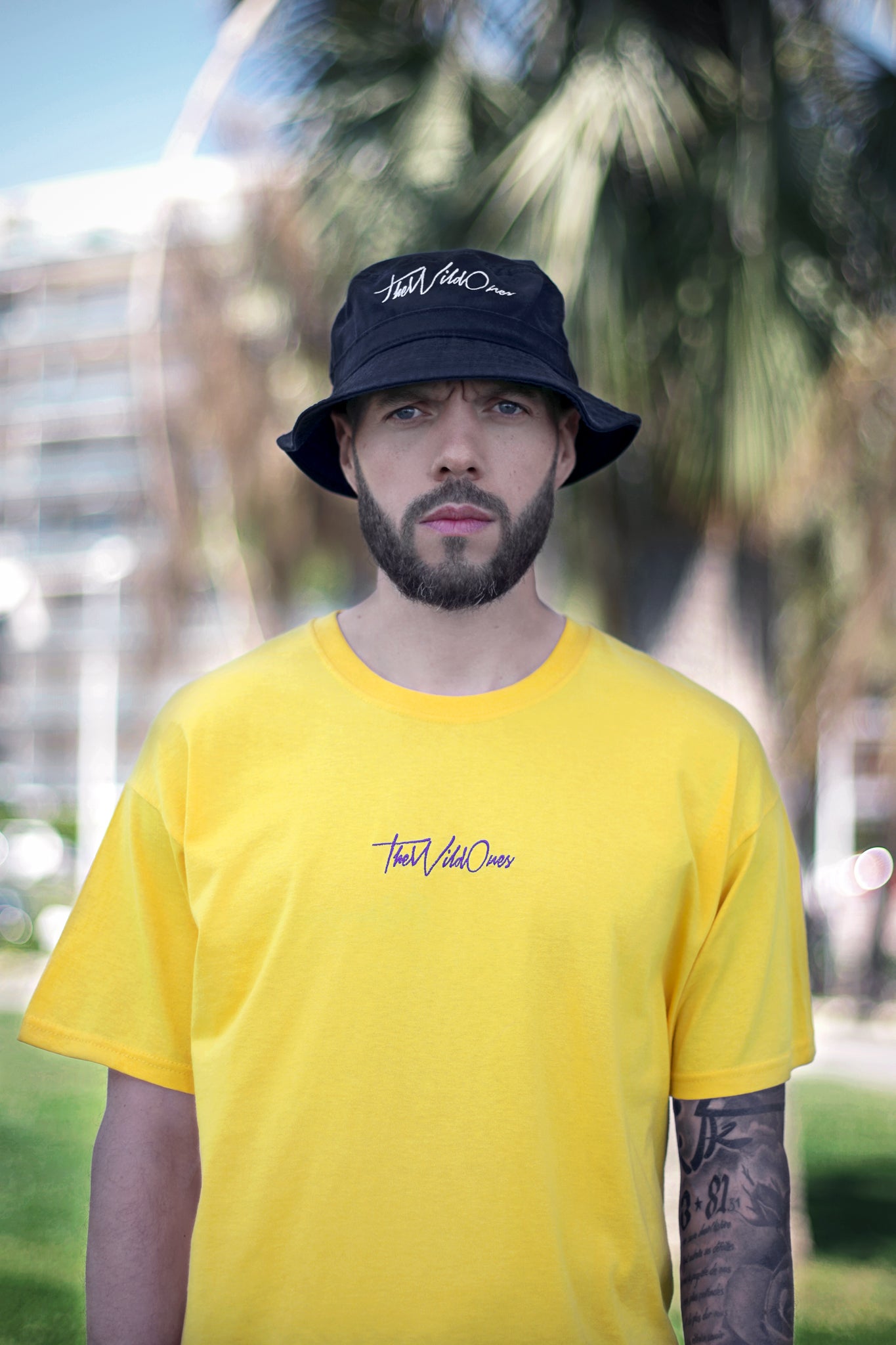 YELLOW SUN & PURPLE T-SHIRT