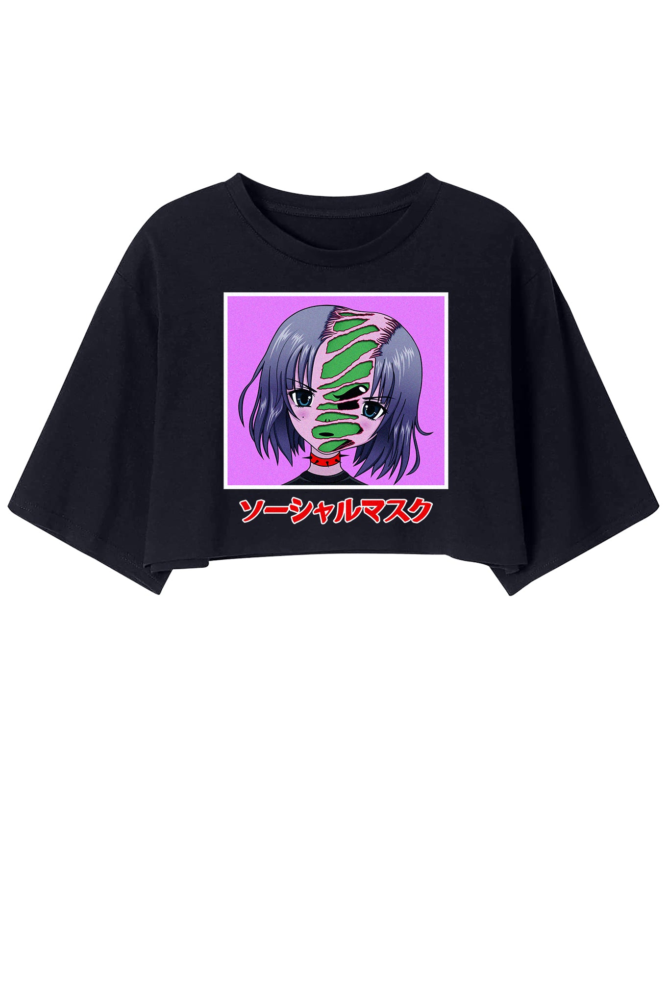 SOCIAL MASK CROP-TOP