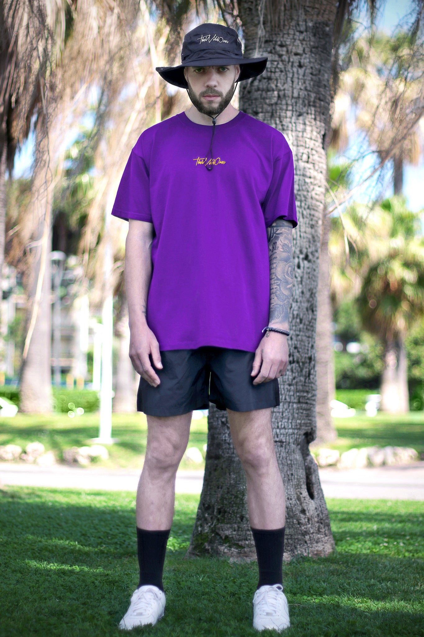 PURPLE LOS ANGELES & SUN T-SHIRT
