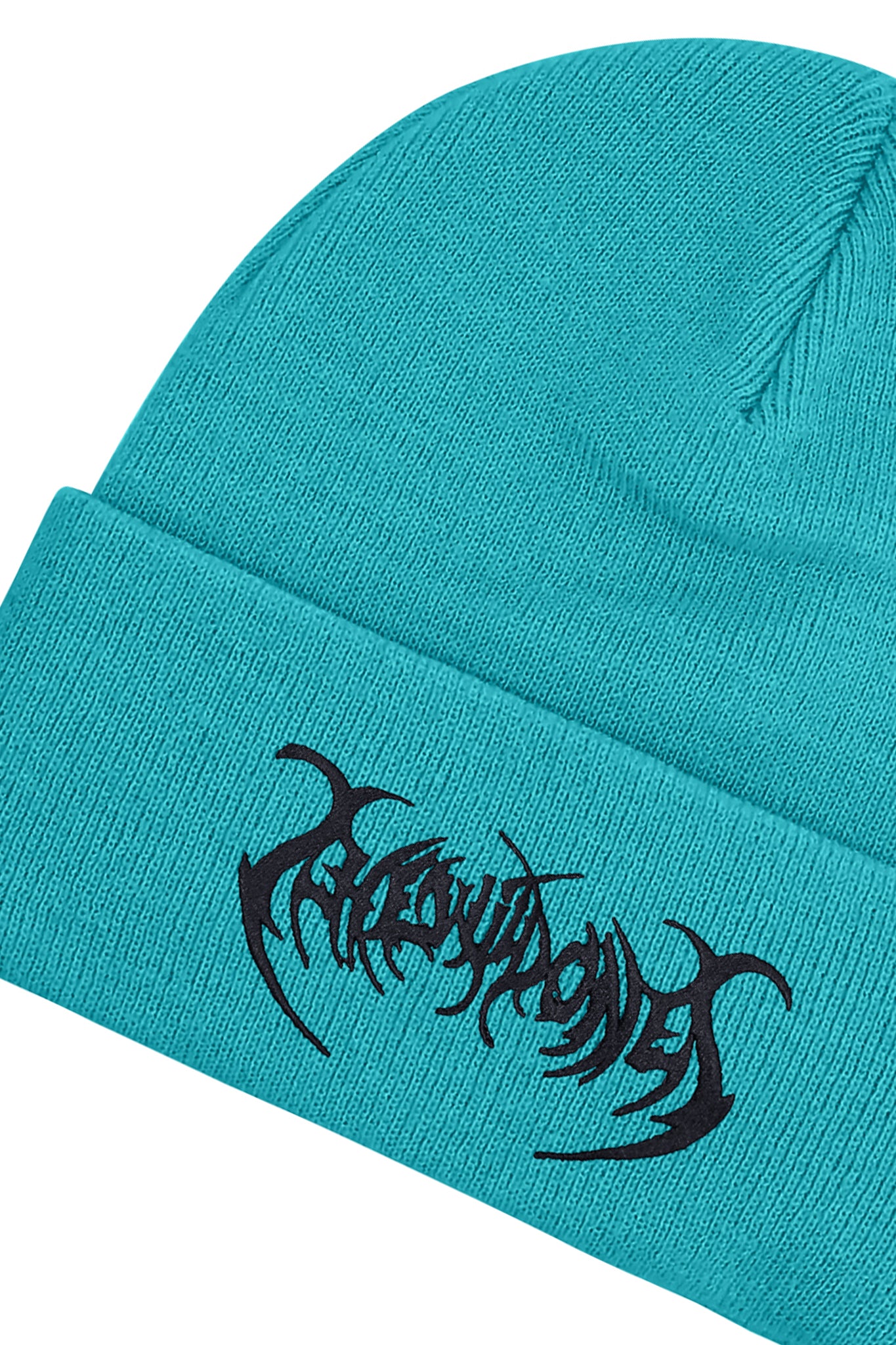 EMERALD & BLACK BAT BEANIE