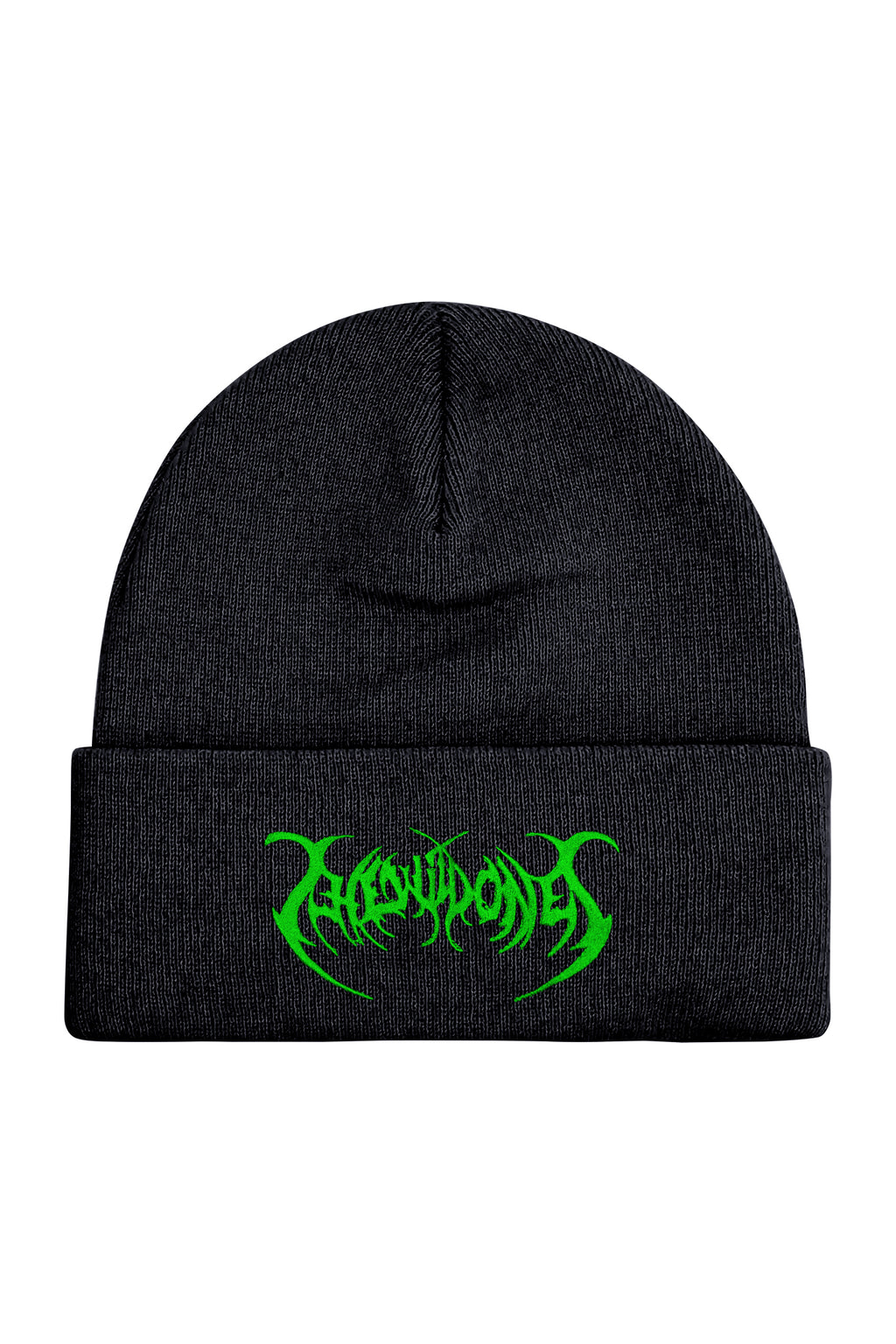 BLACK & GREEN BAT BEANIE