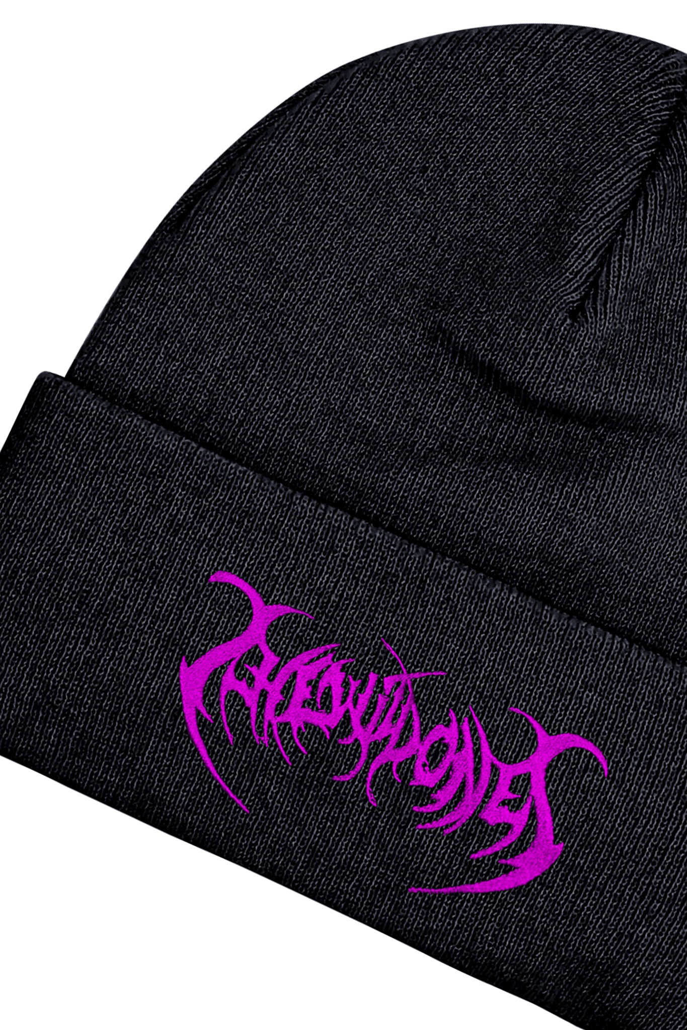 BLACK & PURPLE BAT BEANIE